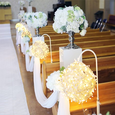 교회스몰웨딩 꽃길2